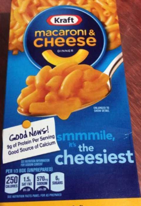 Kraft mac and cheese cups nutrition facts