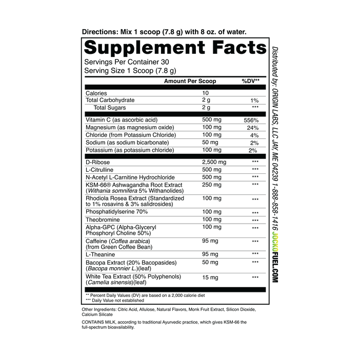 Jocko go nutrition facts