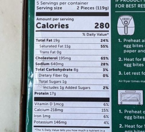 Egg bites starbucks nutrition