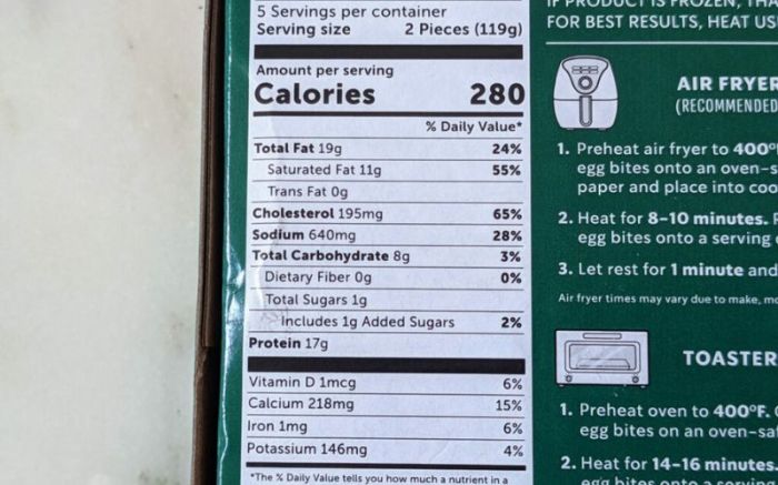 Egg bites starbucks nutrition